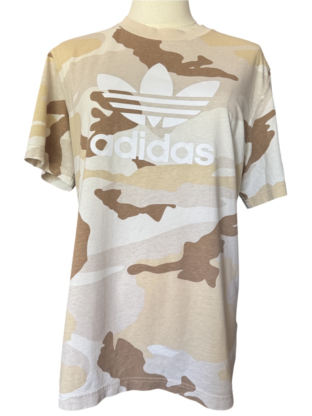 Adidas Originals Desert Camo Trefoil Tee Sand Tan Camouflage Unisex L